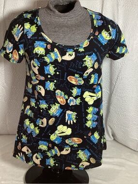 LuLaRoe Woman’s Small Disney Pixar Toy Story Aliens Top
